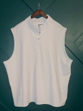 Roundtree & Yorke Light Gray Performance Half-Zip Top Golf Lightweight
